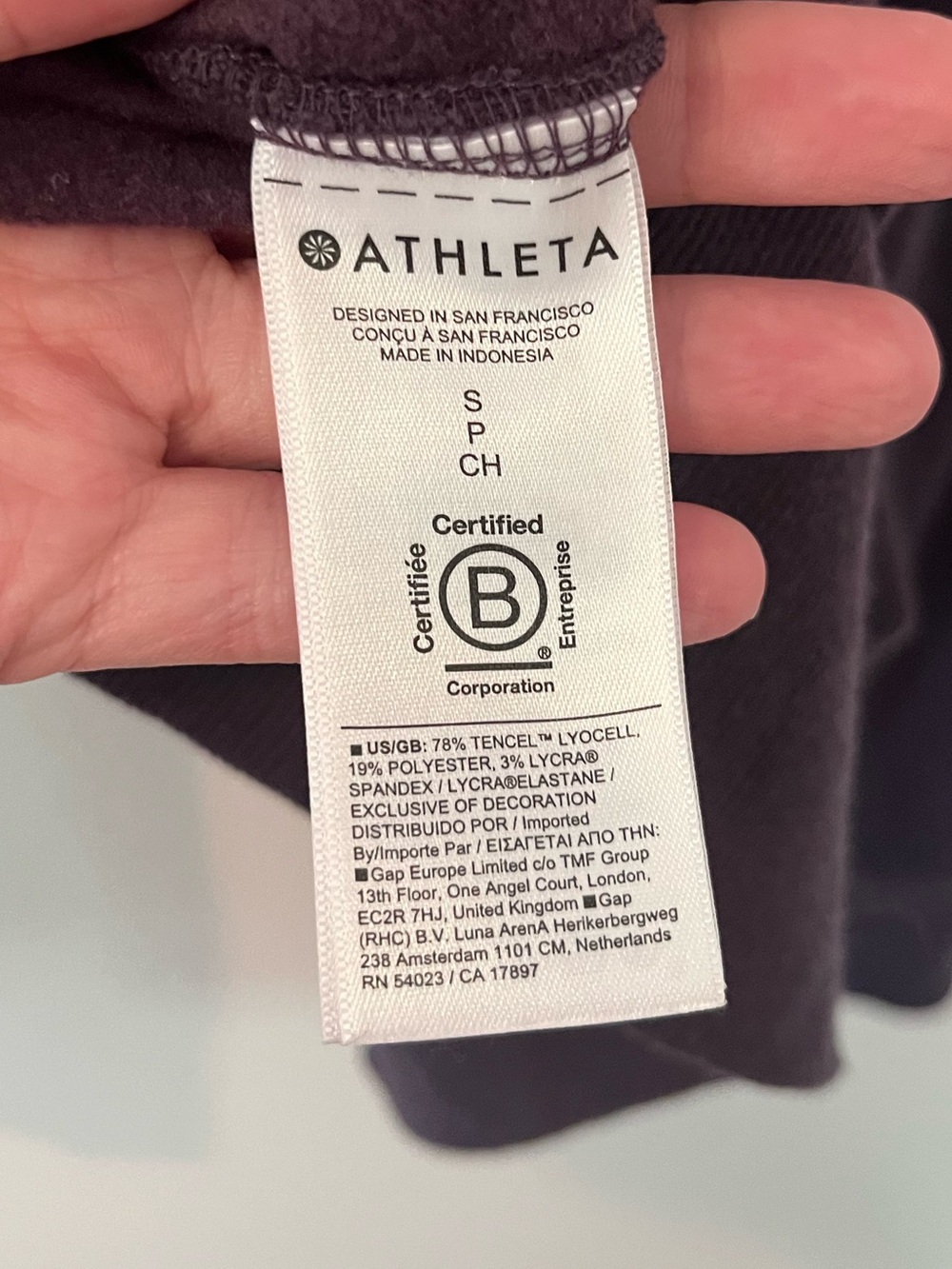 Athleta Women’s Recharge Sweatshirt Cross Front Purple Plum Iris Size Small - Picture 6 of 10